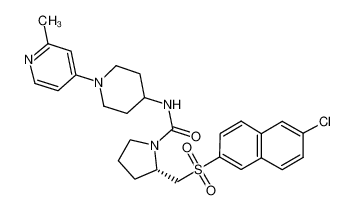 (S)-2-(6-Chloro-2-naphthyl)sulfonylmethyl-N-[1-(2-methyl-4-pyridyl)-4-piperidyl]pyrrolidin-1-carboxamide CAS:392329-88-3 manufacturer & supplier