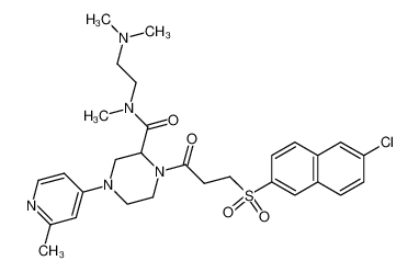 1-[3-(6-Chloro-2-naphthyl)sulfonylpropanoyl]-N-[2-(N,N-dimethylamino)ethyl]-N-methyl-4-(2-methyl-pyridin-4-yl)-2-piperazincarboxamide CAS:392330-10-8 manufacturer & supplier