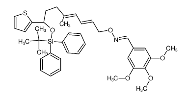 3,4,5-trimethoxybenzaldehyde O-[(2E,4E,8RS)-8-(tert-butyldiphenylsilanyloxy)-5-methyl-8-thiophen-2-ylocta-2,4-dienyl]oxime CAS:392336-41-3 manufacturer & supplier