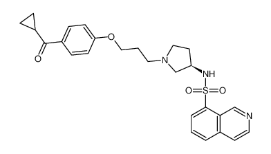 (R)-N-(1-(3-(4-(cyclopropanecarbonyl)phenoxy)propyl)pyrrolidin-3-yl)isoquinoline-8-sulfonamide CAS:392338-00-0 manufacturer & supplier