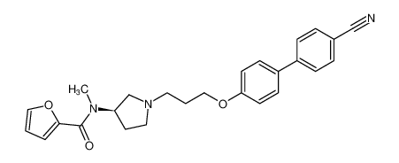 (R)-N-(1-(3-((4'-cyano-[1,1'-biphenyl]-4-yl)oxy)propyl)pyrrolidin-3-yl)-N-methylfuran-2-carboxamide CAS:392338-28-2 manufacturer & supplier