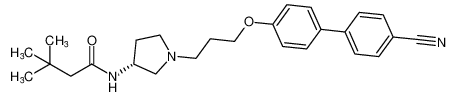 (R)-N-(1-(3-((4'-cyano-[1,1'-biphenyl]-4-yl)oxy)propyl)pyrrolidin-3-yl)-3,3-dimethylbutanamide CAS:392338-37-3 manufacturer & supplier