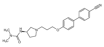 (R)-3-(1-(3-((4'-cyano-[1,1'-biphenyl]-4-yl)oxy)propyl)pyrrolidin-3-yl)-1,1-dimethylurea CAS:392338-41-9 manufacturer & supplier