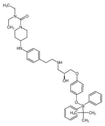 4-[4-(2-{[(2S)-3-(4-{[tert-Butyl(diphenyl)silyl]oxy}phenoxy)-2-hydroxypropyl]amino}ethyl)anilino]-N,N-diethyl-1-piperidinecarboxamide CAS:392624-09-8 manufacturer & supplier