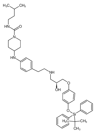 4-[4-(2-{[(2S)-3-(4-{[tert-Butyl(diphenyl)silyl]oxy}phenoxy)-2-hydroxypropyl]amino}ethyl)anilino]-N-isopentyl-1-piperidinecarboxamide CAS:392627-67-7 manufacturer & supplier