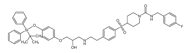 (S)-4-((4-(2-((3-(4-((tert-butyldiphenylsilyl)oxy)phenoxy)-2-hydroxypropyl)amino)ethyl)phenyl)sulfonyl)-N-(4-fluorobenzyl)piperidine-1-carboxamide CAS:392629-85-5 manufacturer & supplier