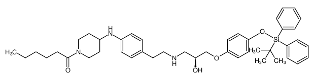 4-Piperidinamine,N-[4-[2-[[(2S)-3-[4-[[(1,1-dimethylethyl)diphenylsilyl]oxy]phenoxy]-2-hydroxypropyl]amino]ethyl]phenyl]-1-(1-oxohexyl)- CAS:392640-89-0 manufacturer & supplier