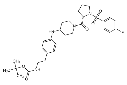 tert-Butyl 4-{[1-({(2S)-1-[(4-fluorophenyl)sulfonyl]pyrrolidinyl}carbonyl)-4-piperidinyl]amino}phenethylcarbamate CAS:392641-04-2 manufacturer & supplier