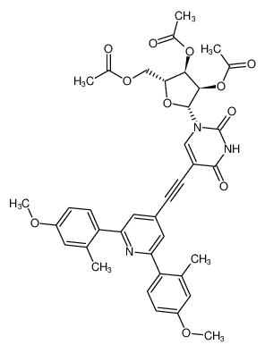 (2R,3R,4R,5R)-2-(acetoxymethyl)-5-(5-((2,6-bis(4-methoxy-2-methylphenyl)pyridin-4-yl)ethynyl)-2,4-dioxo-3,4-dihydropyrimidin-1(2H)-yl)tetrahydrofuran-3,4-diyl diacetate CAS:392657-93-1 manufacturer & supplier