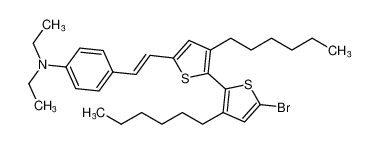 (E)-4-(2-(5'-bromo-3,3'-dihexyl-[2,2'-bithiophen]-5-yl)vinyl)-N,N-diethylaniline CAS:392662-48-5 manufacturer & supplier