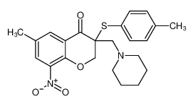 6-methyl-8-nitro-3-(piperidin-1-ylmethyl)-3-(p-tolylthio)chroman-4-one CAS:392666-75-0 manufacturer & supplier