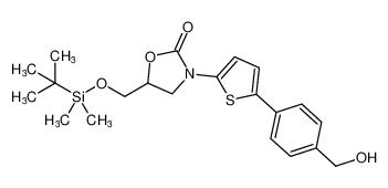 5-(((tert-butyldimethylsilyl)oxy)methyl)-3-(5-(4-(hydroxymethyl)phenyl)thiophen-2-yl)oxazolidin-2-one CAS:392681-77-5 manufacturer & supplier