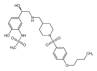 N-(5-{(1R)-2-[({1-[(4-butoxyphenyl)sulfonyl]piperidin-4-yl}methyl)-amino]-1-hydroxyethyl}-2-hydroxyphenyl)methanesulfonamide CAS:392690-15-2 manufacturer & supplier