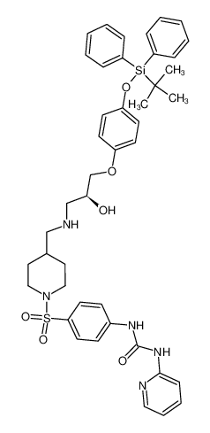 1-{4-[4-({(S)-3-[4-(tert-Butyl-diphenyl-silanyloxy)-phenoxy]-2-hydroxy-propylamino}-methyl)-piperidine-1-sulfonyl]-phenyl}-3-pyridin-2-yl-urea CAS:392692-37-4 manufacturer & supplier