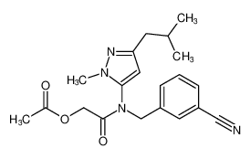 2-((3-cyanobenzyl)(3-isobutyl-1-methyl-1H-pyrazol-5-yl)amino)-2-oxoethyl acetate CAS:392736-16-2 manufacturer & supplier