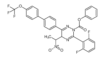 phenyl 3-(2,6-difluorophenyl)-5-(1-nitroethyl)-6-(4'-(trifluoromethoxy)-[1,1'-biphenyl]-4-yl)-1,2,4-triazine-2(5H)-carboxylate CAS:393059-56-8 manufacturer & supplier