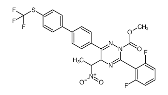 methyl 3-(2,6-difluorophenyl)-5-(1-nitroethyl)-6-(4'-((trifluoromethyl)thio)-[1,1'-biphenyl]-4-yl)-1,2,4-triazine-2(5H)-carboxylate CAS:393059-61-5 manufacturer & supplier