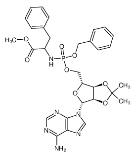 Npercentand-[benzyloxy-(O2',O3'-isopropylidene-adenosin-5'-yloxy)-phosphoryl]-phenylalanine methyl ester CAS:3931-26-8 manufacturer & supplier