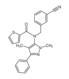 N-(3-cyanobenzyl)-N-(1,4-dimethyl-3-phenyl-1H-pyrazol-5-yl)thiophene-2-carboxamide CAS:393111-36-9 manufacturer & supplier