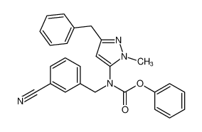 phenyl (3-benzyl-1-methyl-1H-pyrazol-5-yl)(3-cyanobenzyl)carbamate CAS:393111-74-5 manufacturer & supplier