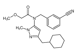 N-(3-cyanobenzyl)-N-(3-(cyclohexylmethyl)-1-methyl-1H-pyrazol-5-yl)-2-methoxyacetamide CAS:393112-76-0 manufacturer & supplier