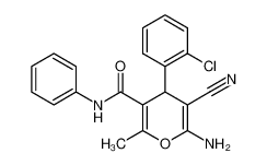 6-amino-4-(2-chlorophenyl)-5-cyano-2-methyl-N-phenyl-4H-pyran-3-carboxamide CAS:393129-30-1 manufacturer & supplier