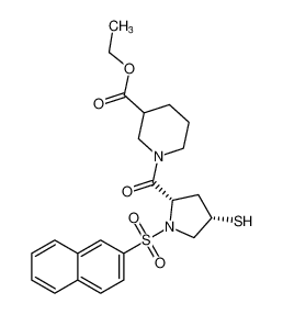 ethyl 1-((2S,4S)-4-mercapto-1-(naphthalen-2-ylsulfonyl)pyrrolidine-2-carbonyl)piperidine-3-carboxylate CAS:393157-15-8 manufacturer & supplier