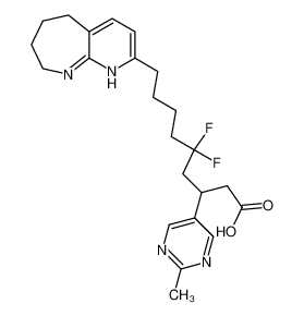 5,5-Difluoro-3-(2-methyl-pyrimidin-5-yl)-9-(5,6,7,8-tetrahydro-5H-pyrido[2,3-b]azepin-2-yl)-nonanoic acid CAS:393177-98-5 manufacturer & supplier