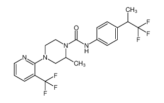 2-methyl-4-(3-(trifluoromethyl)pyridin-2-yl)-N-(4-(1,1,1-trifluoropropan-2-yl)phenyl)piperazine-1-carboxamide CAS:393514-00-6 manufacturer & supplier