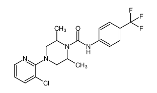 4-(3-chloropyridin-2-yl)-2,6-dimethyl-N-(4-(trifluoromethyl)phenyl)piperazine-1-carboxamide CAS:393514-39-1 manufacturer & supplier