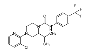 4-(3-chloropyridin-2-yl)-2-isopropyl-N-(4-(trifluoromethyl)phenyl)piperazine-1-carboxamide CAS:393514-84-6 manufacturer & supplier