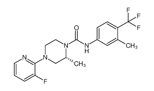 1-Piperazinecarboxamide,4-(3-fluoro-2-pyridinyl)-2-methyl-N-[3-methyl-4-(trifluoromethyl)phenyl]-,(2R)- CAS:393515-13-4 manufacturer & supplier