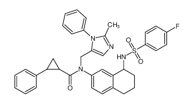 N-(8-((4-fluorophenyl)sulfonamido)-5,6,7,8-tetrahydronaphthalen-2-yl)-N-((2-methyl-1-phenyl-1H-imidazol-5-yl)methyl)-2-phenylcyclopropane-1-carboxamide CAS:393515-80-5 manufacturer & supplier