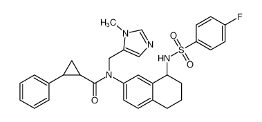 N-(8-((4-fluorophenyl)sulfonamido)-5,6,7,8-tetrahydronaphthalen-2-yl)-N-((1-methyl-1H-imidazol-5-yl)methyl)-2-phenylcyclopropane-1-carboxamide CAS:393515-81-6 manufacturer & supplier