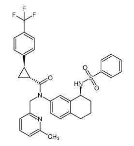 Cyclopropanecarboxamide,N-[(6-methyl-2-pyridinyl)methyl]-N-[(8S)-5,6,7,8-tetrahydro-8-[(phenylsulfonyl)amino]-2-naphthalenyl]-2-[4-(trifluoromethyl)phenyl]-, (1R,2R)- CAS:393516-20-6 manufacturer & supplier