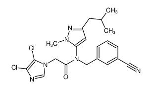 N-(3-cyanobenzyl)-2-(4,5-dichloro-1H-imidazol-1-yl)-N-(3-isobutyl-1-methyl-1H-pyrazol-5-yl)acetamide CAS:393576-76-6 manufacturer & supplier