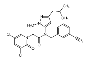 N-(3-cyanobenzyl)-2-(3,5-dichloro-2-oxopyridin-1(2H)-yl)-N-(3-isobutyl-1-methyl-1H-pyrazol-5-yl)acetamide CAS:393577-97-4 manufacturer & supplier