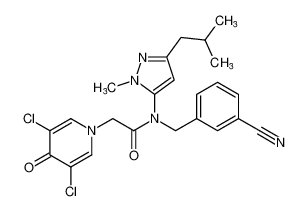 N-(3-cyanobenzyl)-2-(3,5-dichloro-4-oxopyridin-1(4H)-yl)-N-(3-isobutyl-1-methyl-1H-pyrazol-5-yl)acetamide CAS:393578-00-2 manufacturer & supplier