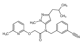 N-(3-cyanobenzyl)-N-(3-isobutyl-1-methyl-1H-pyrazol-5-yl)-2-((6-methylpyridin-2-yl)oxy)acetamide CAS:393578-07-9 manufacturer & supplier