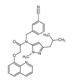 N-(3-cyanobenzyl)-N-(3-isobutyl-1-methyl-1H-pyrazol-5-yl)-2-(quinolin-8-yloxy)acetamide CAS:393578-26-2 manufacturer & supplier