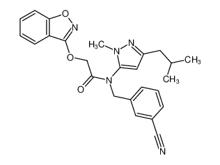 2-(benzo[d]isoxazol-3-yloxy)-N-(3-cyanobenzyl)-N-(3-isobutyl-1-methyl-1H-pyrazol-5-yl)acetamide CAS:393578-35-3 manufacturer & supplier