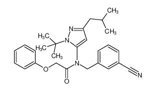 N-(1-(tert-butyl)-3-isobutyl-1H-pyrazol-5-yl)-N-(3-cyanobenzyl)-2-phenoxyacetamide CAS:393578-57-9 manufacturer & supplier