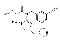 N-(3-cyanobenzyl)-N-(3-(cyclopent-3-en-1-ylmethyl)-1-methyl-1H-pyrazol-5-yl)-2-methoxyacetamide CAS:393578-74-0 manufacturer & supplier