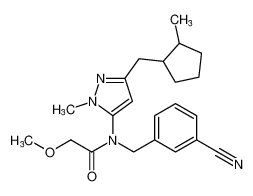 N-(3-cyanobenzyl)-2-methoxy-N-(1-methyl-3-((2-methylcyclopentyl)methyl)-1H-pyrazol-5-yl)acetamide CAS:393578-79-5 manufacturer & supplier