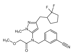 N-(3-cyanobenzyl)-N-(3-((2,2-difluorocyclopentyl)methyl)-1-methyl-1H-pyrazol-5-yl)-2-methoxyacetamide CAS:393578-88-6 manufacturer & supplier