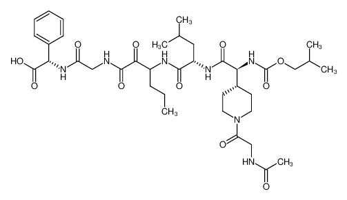 (2S)-2-(2-(3-((S)-2-((S)-2-(1-(acetylglycyl)piperidin-4-yl)-2-((isobutoxycarbonyl)amino)acetamido)-4-methylpentanamido)-2-oxohexanamido)acetamido)-2-phenylacetic acid CAS:393580-50-2 manufacturer & supplier