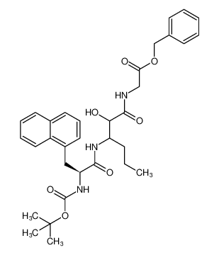 benzyl (3-((S)-2-((tert-butoxycarbonyl)amino)-3-(naphthalen-1-yl)propanamido)-2-hydroxyhexanoyl)glycinate CAS:393581-46-9 manufacturer & supplier