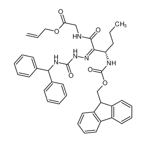 allyl (S,Z)-(3-((((9H-fluoren-9-yl)methoxy)carbonyl)amino)-2-(2-(benzhydrylcarbamoyl)hydrazineylidene)hexanoyl)glycinate CAS:393581-70-9 manufacturer & supplier