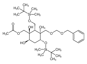 rel-((1R,2S,3S,4R,6R)-3-(((benzyloxy)methoxy)methyl)-4-((tert-butyldimethylsilyl)oxy)-2-(((tert-butyldimethylsilyl)oxy)methyl)-1,6-dihydroxy-3-methylcyclohexyl)methyl acetate CAS:393588-59-5 manufacturer & supplier