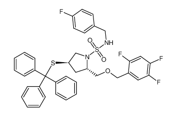 (2S,4R)-2-(2,4,5-Trifluoro-benzyloxymethyl)-4-tritylsulfanyl-pyrrolidine-1-sulfonic acid 4-fluoro-benzylamide CAS:393792-83-1 manufacturer & supplier